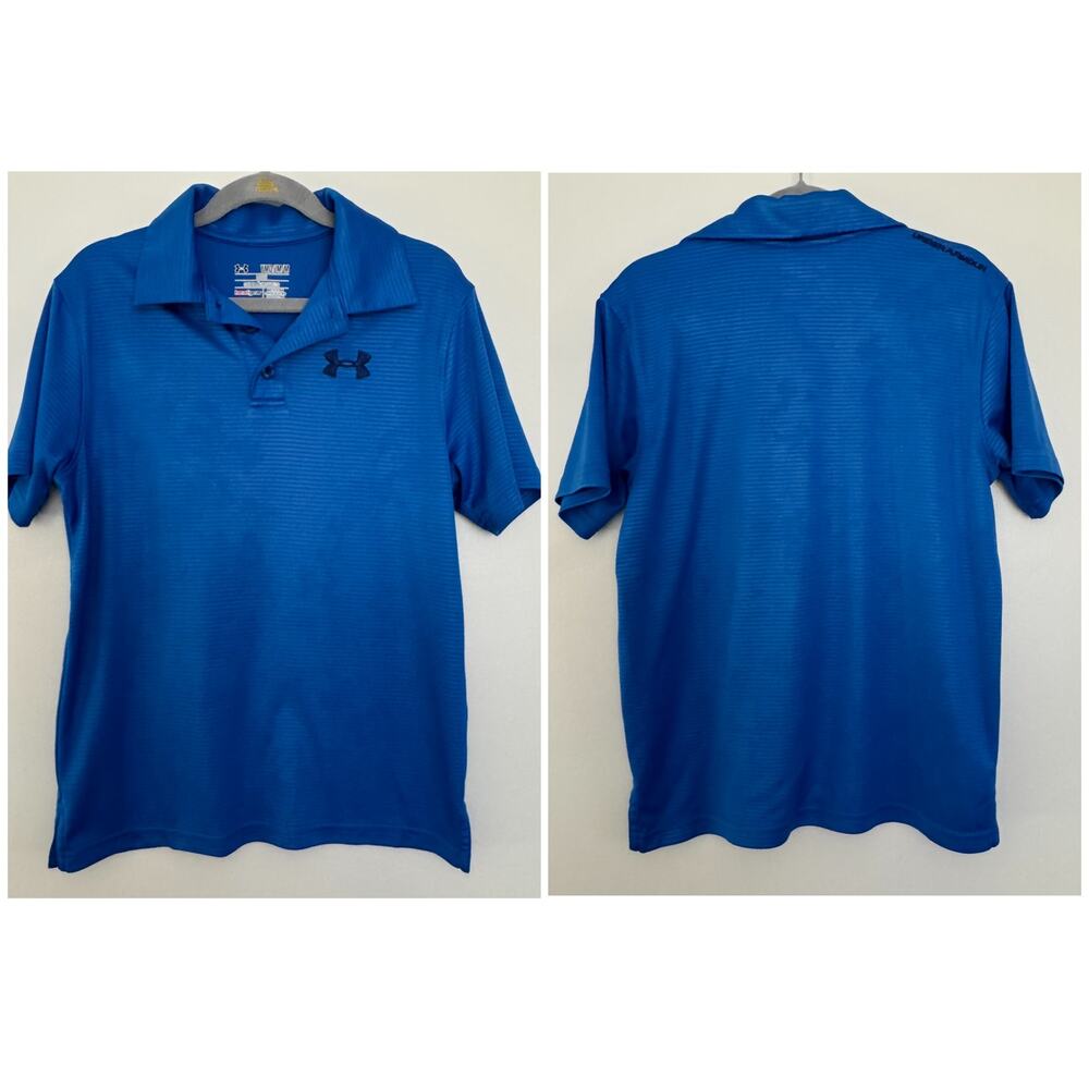 Under Armour Loose Fit, Dri-Fit Polo in Wavy Blue